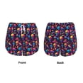 thumbnail image 5 of Lsque colorful Skull Retro Printed Women's Running Shorts with Liner Pockets,Elastic Quick Dry Workout Athletic Gym Yoga Shorts,Womens High Waist Shorts-X-Large, 5 of 9