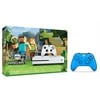 Xbox One S Console Bundle 2 items: Xbox One S 500GB Console-Minecraft Bundle, Extra Xbox Wireless Controller (Blue)