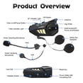 thumbnail image 3 of FreedConn F1 Plus - Intercomunicador para motocicleta con Bluetooth para seis personas, 3 of 8