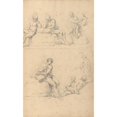 thumbnail image 3 of Hamlet Winstanley 13x18 Black Modern Framed Museum Art Print Titled - Two Sketches of Saints or Prophets (1718), 3 of 5