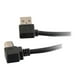 C2G USB 2.0 A/B Angle Câble à Droit - Câble USB - Câble USB (M) vers USB Type B (M) - USB 2.0 - Connecteur Coudé - Noir – image 3 sur 4