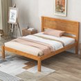 thumbnail image 3 of Jopath Twin Platform Bed Frame with Headboard, Wood Bed Frame with Wood Slat Support for Teen and Adult Oak, 3 of 9