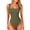 Army Green, variant on Timegard Bodysuit for Women 1 Piece Workout Yoga Romper Stretch Sleeveless Square Neck Skinny Gym Jumpsuit