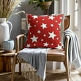 thumbnail image 2 of 4th of July Pillow Covers 16x16 Inch Set of 2 Patriotic Red Stars Decorative Throw Pillows American Memorial Independence Day Pillow Cases Farmhouse Home Decor for Cushion Couch Sofa Outdoor, 2 of 6