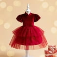 thumbnail image 2 of Casual Party Tulle Sundress for Kid Toddler Princess Dress Fashion Ball Gown for Little Girls Sparkly Sequin Birthday Prom Outfit Short Sleeve Fluffy Summer Dresses Mesh Gauze Dress, 2 of 6
