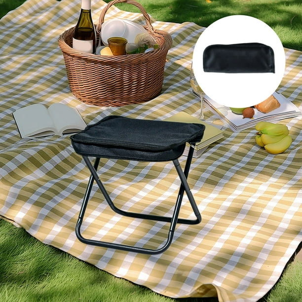 Fiudx Taburete Portátil, Silla Plegable Compacta, Asiento Pequeño y Resistente, Diseño Ligero de Tela Oxford, Ideal para Acampar Al Aire Libre, Ideal para Viajes y Senderismo, Incluye Bolsa de Almace