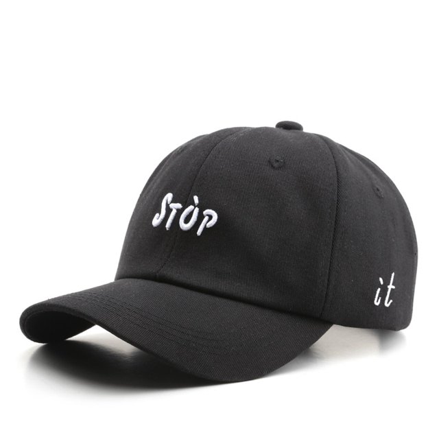 Gorra con visera bordada con letras para hombre y mujer, gorra deportiva ajustable con protección solar para exteriores, sombrero de dibujos animados para parejas Fivean unisex