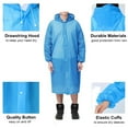 thumbnail image 3 of MAXFAVOR Azure Unisex EVA Raincoats Adult Emergency Rain Coat Poncho Hoodies Hiking Camping, 3 of 8