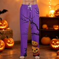 thumbnail image 2 of Satingcolo Halloween Men's Pajama Pants, Fun Pajama Bottoms for Men, Lightweight Comfy Pjs Bottoms Lounge with Drawstring, 2 of 6