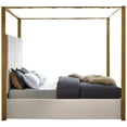 thumbnail image 4 of Meridian Furniture Jones Cream Velvet Queen Bed, 4 of 5