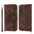 thumbnail image 3 of Nalacover Case for Samsung A13 5G, PU Leather Wallet Phone Crossbody Flip Case with Credit Card Holder and Shoulder Wrist Strap Magnetic Stand Shockproof Cover for Samsung Galaxy A13 5G, Brown, 3 of 16