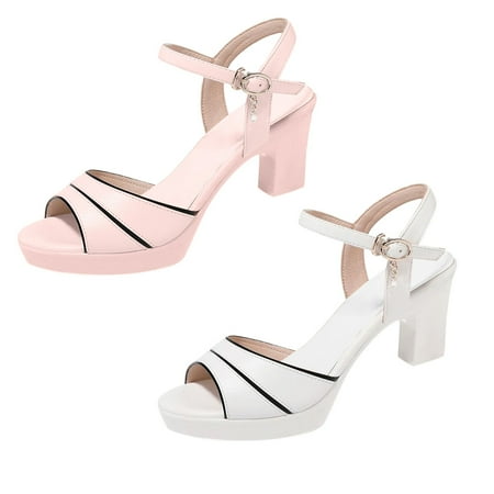 

YTJX Fashion Womens Breathable Lace Up Shoes Heels Casual Sandals