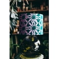 thumbnail image 2 of Pendant lampshade, home decor ideas, handmade drum lampshade, ceiling or lampbase handmade batik lampshade - all sizes - Pink and Green, 2 of 5
