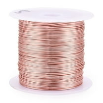 Copper Craft Wire Copper Beading Wire Long-Lasting Plated Rose Gold 22 Gauge 0.6mm about 59.05 Feet(18m)/roll