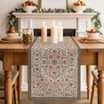 thumbnail image 2 of Bohemia Table Runner 90 Inches Long,Retro Farmhouse Ethnic Flowers Pattern Boho Cotton Linen Table Runners Dresser Scarves,Fabric Tabletop Scarf Furniture Cover for Home Dinner Party 13"x90", 2 of 9