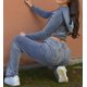 thumbnail image 1 of Velor Juicy Sewing Suit Hoodies Velvet Zipper Sweatshirt And Pants Set Sportswear 2024 Women Spring/Autumn Tracksuit Crop Gray XL, 1 of 5