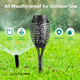 thumbnail image 3 of Maggift 12 pack Solar Torch Lights with Flickering Flame, Waterproof, Dusk to Dawn LED Lights for Garden Patio Pathway Walkway Landscape, Black, 3 of 7