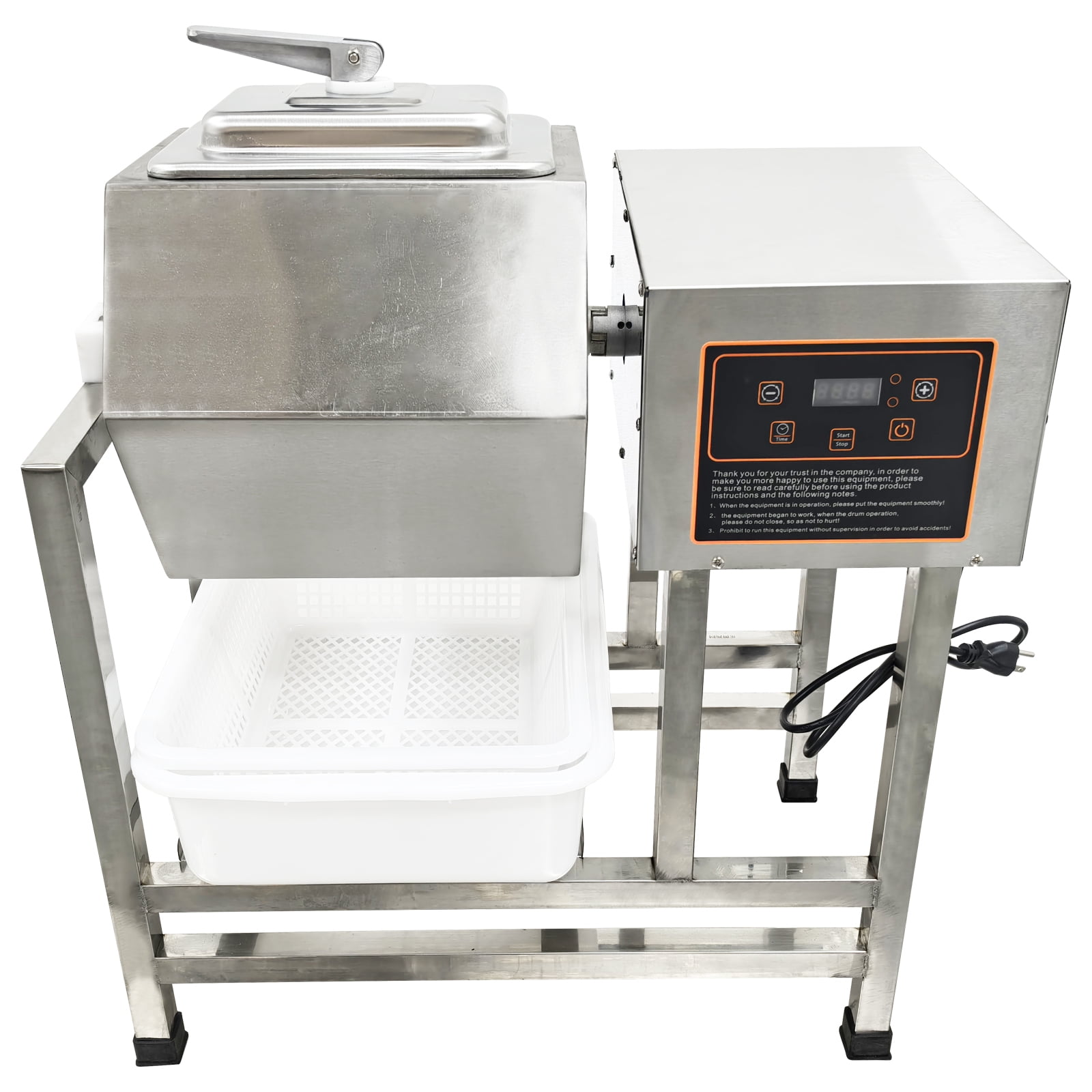 Rotatable Commercial Marinating Machine Hexagonal Stainless Steel Meat Vegetable Tumbler Marinator