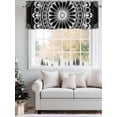 thumbnail image 5 of Abstract Art Valances for Windows Black Ethnic Simple Line Theme Rod Pocket Curtains Valance Short Window Treatment Drapes for Living Room, Bedroom Bathroom 60"&nbsp;W x 18" L, 5 of 5