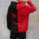 thumbnail image 1 of Spring and autumn new streetwear trend men's sweater casual men's and women's pullover hoodie trend two-color stitching topXL Gao Jinjia LED, 1 of 2