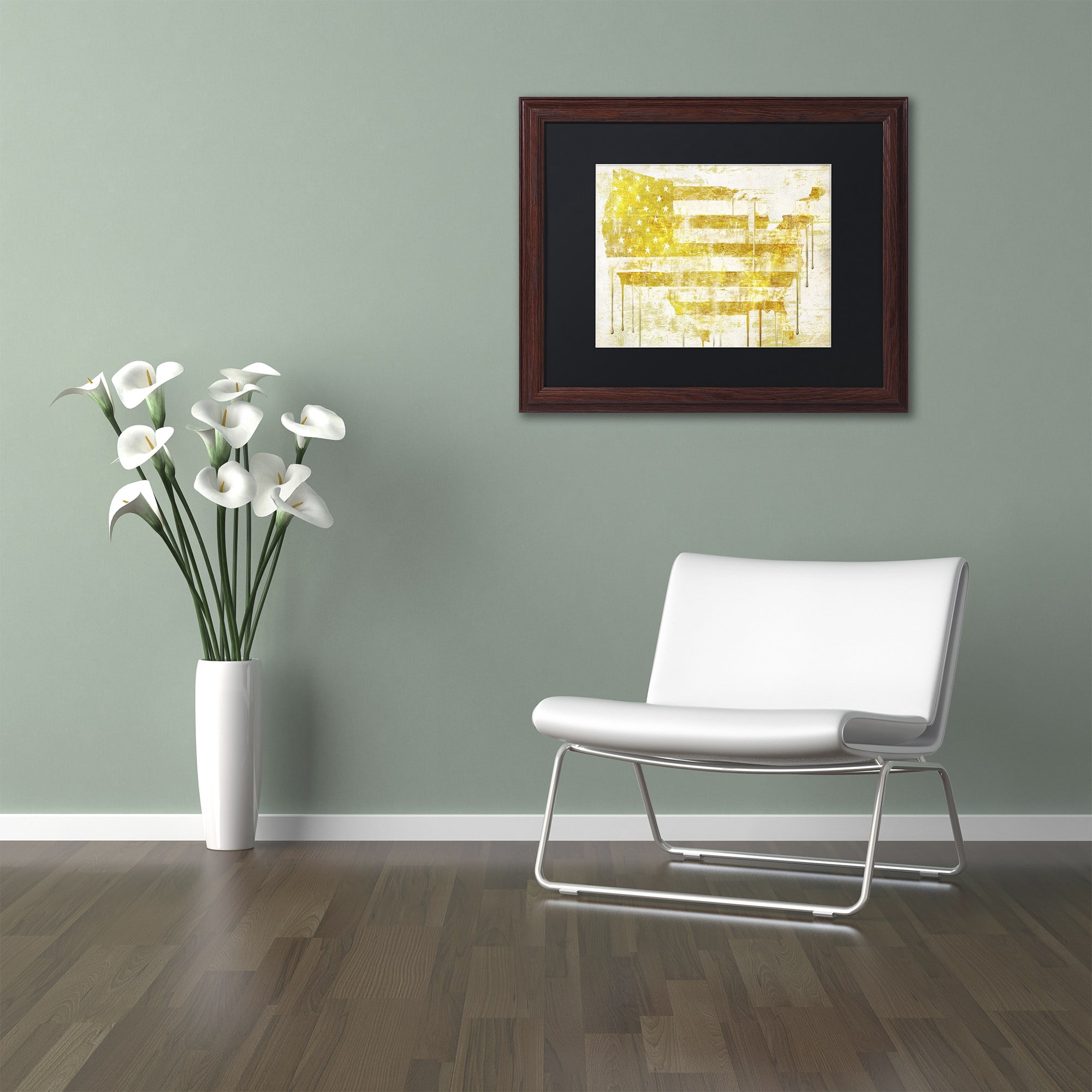 Trademark Fine Art "American Dream I" Canvas Art by Color Bakery, Black Matte, Wood Frame