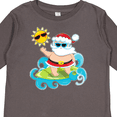thumbnail image 4 of Inktastic Surfing Santa Boys or Girls Long Sleeve Toddler T-Shirt, 4 of 5