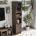 thumbnail image 5 of Hury Multi-Storage Wood Tower Cabinet, Reclaimed Oak, 5 of 13