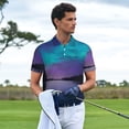 thumbnail image 3 of Balery Night At Lake Aurora Camisa Polo de Hombre con Estampado, de Manga Corta y Tejido Medio, Camisa Tipo Golf Polo-Large, 3 of 6