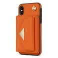 thumbnail image 3 of Allytech for Applel iPhone X Case, iPhone XS Wallet Case, Premium PU Leather Multiple Cards Slots Large Space Wallet Case with Crossbody Shoulder Strap for Girls Women - Orange, 3 of 8