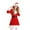 Red, variant on YunPes Girls Hooded Christmas Red Dress Fuzzy Plush Trim V Neck A-Line Dresses with Belt Claus Santa Dress up Party Outfit Clothes