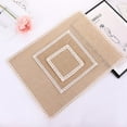thumbnail image 3 of Raindrops 2Pcs Tan Placemats Chic and Simple Design Rectangular Linen for Home Users Dinner Table, 3 of 8
