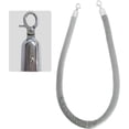 thumbnail image 1 of 1.5 M Gray Velvet Stanchion Rope, 1pc 2pcs 4pcs VIP Stanchion Post Ropes Safety Barriers, Crowd Control Rope Barrier System for Event Decoration (Color : Silver Hook, Size : 1PC), 1 of 5