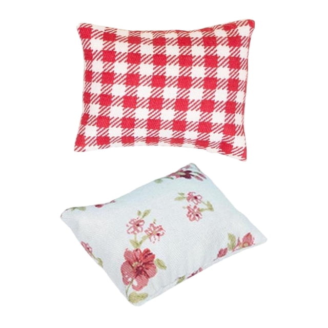 Accesorios para casa de muñecas a escala 1:12, modelo de juguete para niños con Micro paisaje + cojín para casa de muñecas a escala 1:12, accesorios p