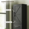 thumbnail image 4 of HOMCOM 67" Tall Bathroom Storage Cabinet Narrow Bathroom Cabinet Black, 4 of 10