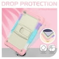 thumbnail image 6 of ELEHOLD Full Body Protection Case for Samsung Galaxy Tab A9 Plus 11 Inch (SM-X210/X215/X216/X218),Heavy Duty 3-Layer Case with Screen Protector Kickstand Cover with Shoulder Strap,Rainbow Pink, 6 of 8