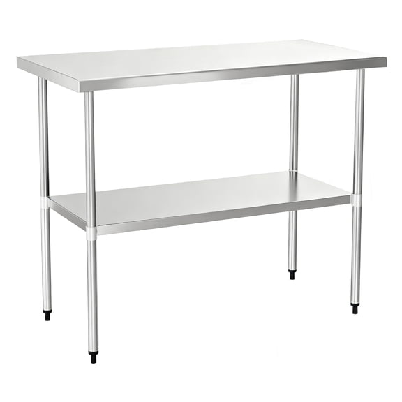 18" by 72" 18-Gauge Stainless Steel Commercial Work Table with Undershelf | NSF certified, corrosion-resistant 201 SS, undershelf storage, galvanized legs, easy to clean
