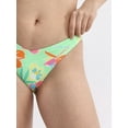 thumbnail image 2 of No Boundaries Women's Floral High Leg Low V Waist Swim Bottoms, Sizes XXS-XXL, 2 of 5
