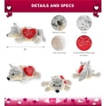 thumbnail image 3 of DolliBu I Love You Heart Lying Gray Wolf Plush - 9 inches, 3 of 6