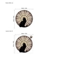 thumbnail image 4 of Adhesivos de pared de PVC con estampado redondo de gato negro para ventana, 40 x 40 cm, 4 of 4