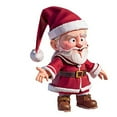 thumbnail image 2 of Liquidación de adornos de escritorio de Poaug Figura de Papá Noel de Navidad Figuras navideñas Muñeco de Papá Noel de resina con barba y sombrero Muñeco de Papá Noel clásico de colores brillantes, 2 of 8