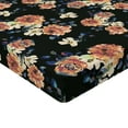 thumbnail image 4 of Ambesonne Floral Fitted Sheet, Botanical Garden of Love Art, Twin Size, Charcoal Grey Orange Blue, 4 of 5