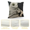 thumbnail image 4 of JEUXUS Mental Health Funny Self Care Frog Doing Yoga With Tea Throw Pillow Cover Decor for Home Bedroom Living Room Decor, Gifts, 4 of 5