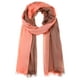 thumbnail image 1 of INSPIRAR CHIC Bufandas de Algodón y Lino para Mujeres con Color Gradiente Ombre Suave, Pañuelo Hijab, Envolturas, Chal 74.8"x35.4" Coral Naranja+Café, 1 of 6