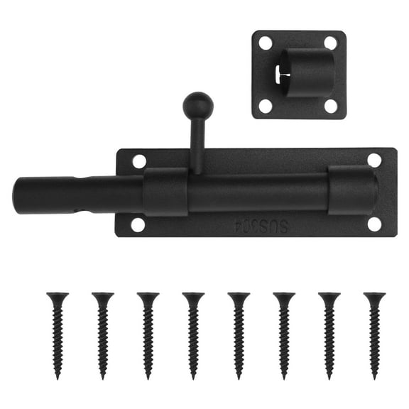 Tcwhniev Slide Bolt Lock Stainless Steel Gate Latch Heavy Duty Door Barrel Bolt Gate Sliding Lock for Outdoor Shed Barn Door Fence Cabinet