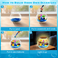 thumbnail image 5 of Ocean Light Up Terrarium Craft Kit for Kids - LED Night Light Birthday Gift for Boys & Girls Ages 4 5 6 7 8-12, Ocean Themed Toys for Kids, 5 of 6