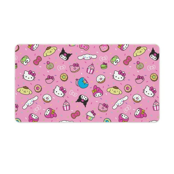 Hello Kitty Desk Mat, Large Desk Pad Large Mouse Pad Desk Accessories Desk Pad Mat for Office Computer Keyboard Laptop Mouse Desk Pads