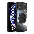 thumbnail image 3 of Allytechgroup Google Pixel 8A Clear Case with Tempered Glass Camera Lens Protector, Military Grade Shockproof Kickstand Bumper Anti-Scratch Anti-Yellow Back Cover Case for Google Pixel 8A, Black, 3 of 5