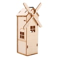 thumbnail image 1 of 1 Set Unfinished Wooden Solar Powered Windmill Ornament Science Project Toy, 1 of 8