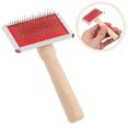 thumbnail image 2 of Peine para el cuidado de mascotas con mango de madera, cepillo para perros y gatos para la muda y el cuidado, peine para quitar el pelo de perros, herramienta para desenredar mascotas, 2 of 7