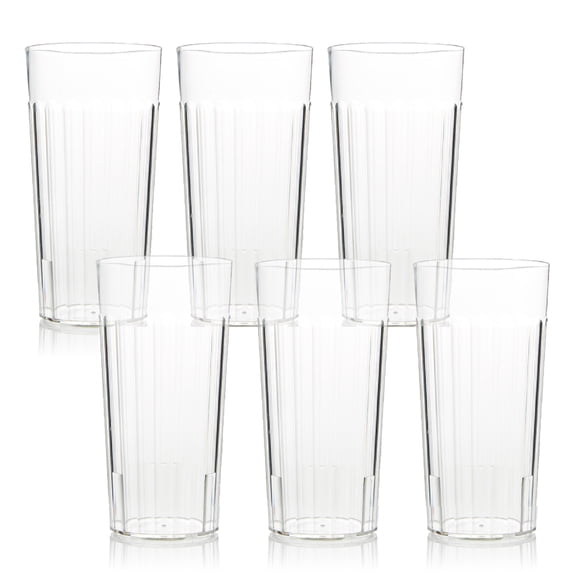 Arrow Home Products 30 fl oz BPA-Free Clear Plastic Tumblers, Set of 6
